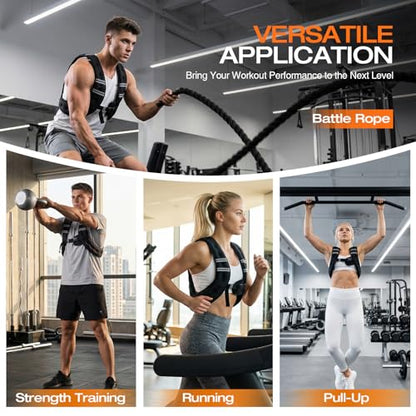 Weighted Vest for Women Men, Weight Vest for Walking, Adjustable Weight Training Vest for Workout, Running, Exercise - size: 12lbs