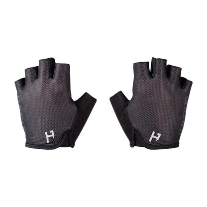 Shorties Half Finger Lightweight Anti-Slip Breathable Mountain Bike MTB Bicycle Enduro Downhill XC Cycling Motocross Unisex Gloves - color: Pure Black, size: Large