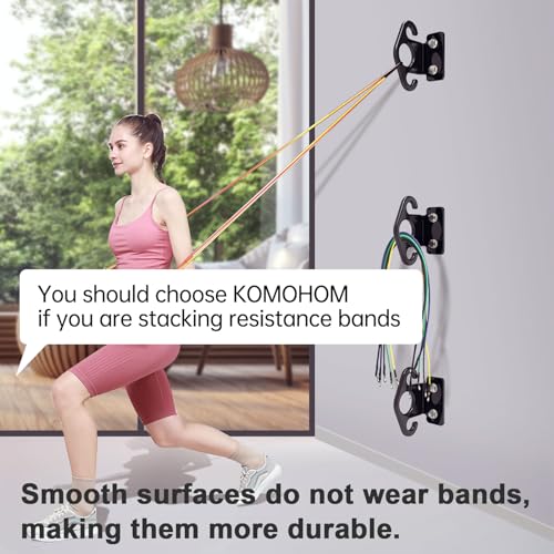 Resistance Band Wall Anchor Set，No Weld Wall Mount for Exercise Bands & Suspension Straps Resistance Band Wall Mount System Compact Strength Training Kit for Home Gym Workouts & Physical Therapy