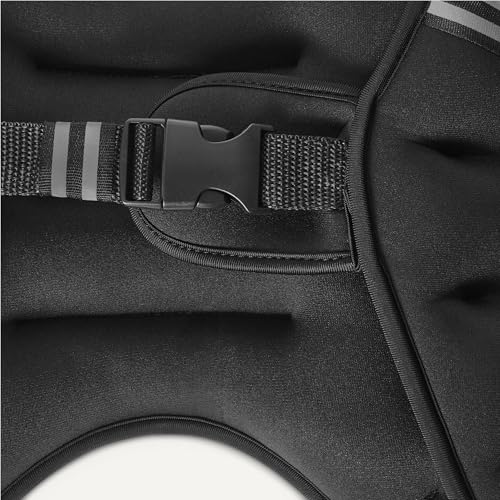 Amazon Basics Non-Adjustable Weighted Vest with Reflective Stripe, 12 lb, Black