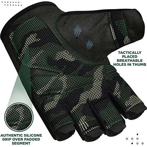 RDX Weight Lifting Gloves, Additional Stretchable Long Wrist Support, Full Palm Grip, Men Women Fitness HIIT Workout, Bodybuilding Powerlifting Strength Training Cycling Exercise Home Gym Equipment