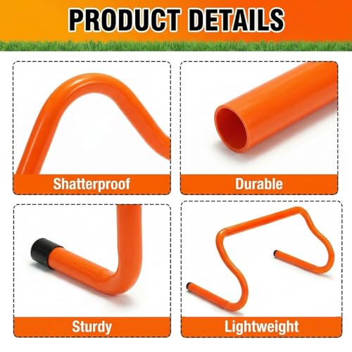 10 Pack 9" Agility Hurdles, Plastic Speed Agility Training Hurdle, Detachable Sturdy Plyometric Hurdles, Training Equipment Set with Carry Bag for Football, Soccer, Basketball, Athletes