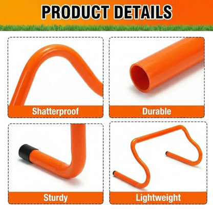 10 Pack 9" Agility Hurdles, Plastic Speed Agility Training Hurdle, Detachable Sturdy Plyometric Hurdles, Training Equipment Set with Carry Bag for Football, Soccer, Basketball, Athletes
