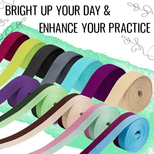 TECEUM Yoga Mat Strap – Extra Soft & Thick Cotton Carrier for All Mats - color: Black, size: 64 IN