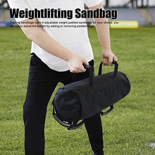 Workout Sandbag, Oxford Cloth Heavy Duty Sandbag Workout Bags with 6 Gripping Handles, Adjustable Weight Weighted Backpack, for Strength Powerlifting Running Heavy Workout