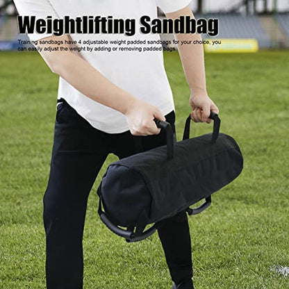 Workout Sandbag, Oxford Cloth Heavy Duty Sandbag Workout Bags with 6 Gripping Handles, Adjustable Weight Weighted Backpack, for Strength Powerlifting Running Heavy Workout
