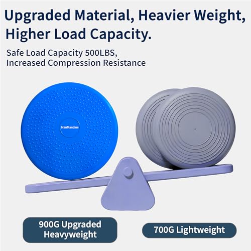 Wobble Cushion Balance Disc, Extra Thick Sensory Pad for Kids & Adults, Flexible Seating Core Strength Trainer for Posture Correction, Desk, Yoga & Stability Workout with Pump