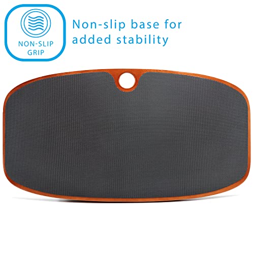Seville Classics airLIFT Premium Anti Fatigue Wooden Balance Wobble Board Mat w/Massage Points, for Office Standing Desk, Home, Exercise, Therapy, Sports Training, Black, 25"W x 13"D - size: 25"
