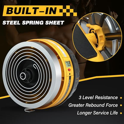 SNODE Ab Roller Wheel with Elbow Support, 3 Levels Resist, Dual Mode, Ab Wheel for Core Workout, Automatic Rebound Sytem,Spring Steel Sheet