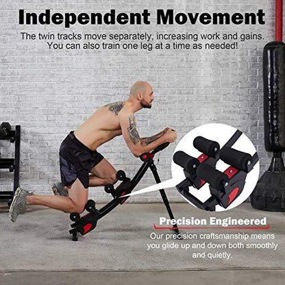 ZELUS Ab Machine for Home Gym, Core Strength Training Equipment for Home Fitness, Ab Crunch Coaster with 4 Intensities and Digital Display, Foldable Core Trainer for Abdominal - style: Ab Crunch