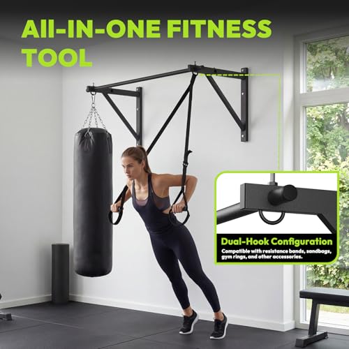 HANDBODE Wall Mounted Pull Up Bar for Doorway, 52''/36'' Chin Up Bar - color: 52” wall mounted pull up bar