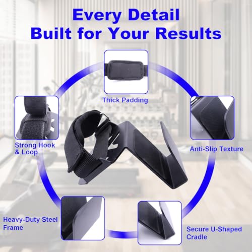 J Bryant Tibialis Raise Dumbbell Tib Trainer, Adjustable Detachable Tib Bar Alternative with Neoprene Padded Foot Strap & Secure Dumbbell Slot for Home Gym Knee Over Toes Training - color: Black For Single Foot
