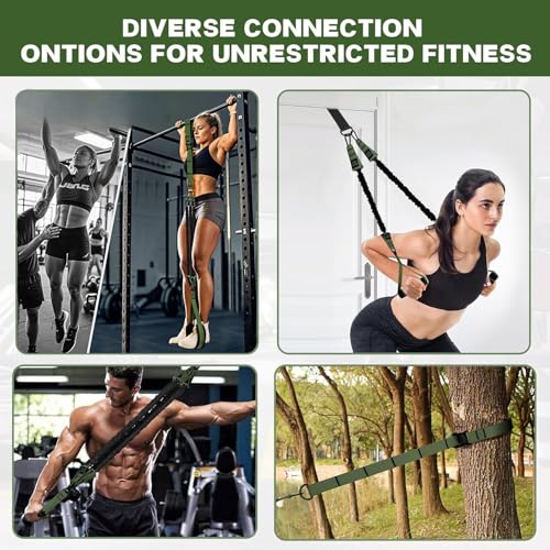 Pull Up Assist Bands Set of 4 Bands 300 Lbs - color: Army Green
