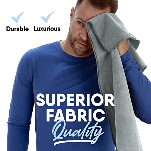 Wonder Towel - Ultra Absorbent Luxury Fitness Workout Towel, Microfiber Cooling Towel for Face and Neck, Quick Drying, Soft to Touch, Exercise at Home or Gym, Great for Yoga,16x28, Light Grey