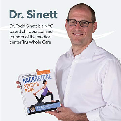 Adjustable Lower & Upper Back Stretcher For Lumbar Support, Spine Alignment & Back Pain Relief By Renowned Kinesiologist Dr. Todd Sinett