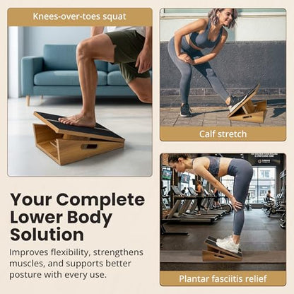 Slant Board for Exercise - 500 lb Weight Capacity, Calf Stretch Board, Stretch & Mobility Board for Physical Therapy Anti Slip Design with 5 Angle Adjustable Incline Board for Knee Ankle Pain Relief