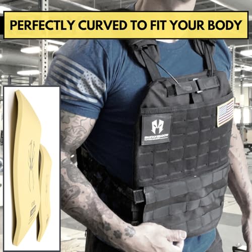 Weighted Vest Men 20lbs with weights : Curved Weight Vest Plates Pair Included - 20 Pounds workout vest with phone pocket. 20lb Weighted Vest for Men and Women with adjustable weights - Chaleco con peso para entrenar- Murph Vest, Wods, Training, Running,