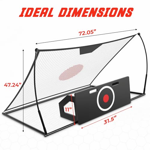 SwiftSurge Soccer Rebounder Net - Collapsible Rebounder Soccer Trainer Net with Rebound Board, Steel Iron Tubes - Soccer Ball Net Kicker for Passing, Volley & Solo Training - 6 Feet x 4 Feet