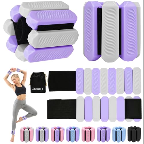 Ankle and Wrist Weights for Women, Adjustable Weights Set of 2 (1Lb Each), for Walking, Yoga, Dance, Gym