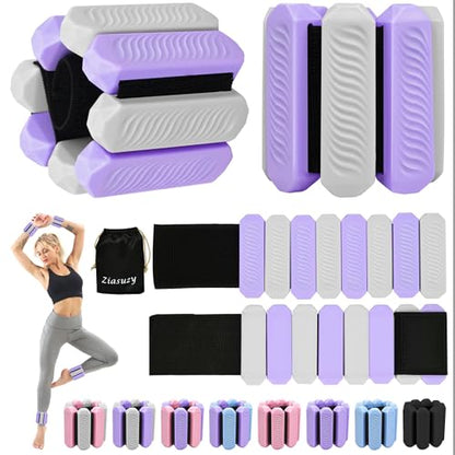 Ankle and Wrist Weights for Women, Adjustable Weights Set of 2 (1Lb Each), for Walking, Yoga, Dance, Gym