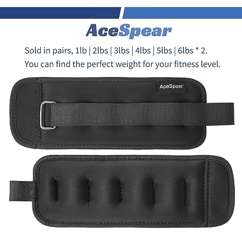 Ankle Weights for Men Women Wrist Weights 2 * 1lb 2lbs 3lbs 4lbs 5lbs 6lbs Leg Weights Sandbags Kids Arm Hand Weights for Fitness Walking Running Gym
