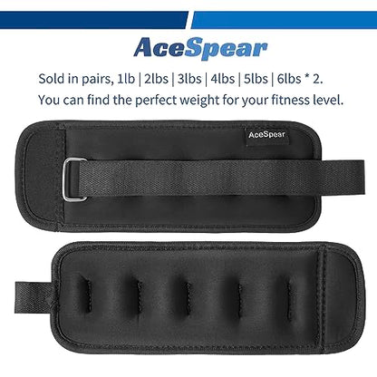 Ankle Weights for Men Women Wrist Weights 2 * 1lb 2lbs 3lbs 4lbs 5lbs 6lbs Leg Weights Sandbags Kids Arm Hand Weights for Fitness Walking Running Gym