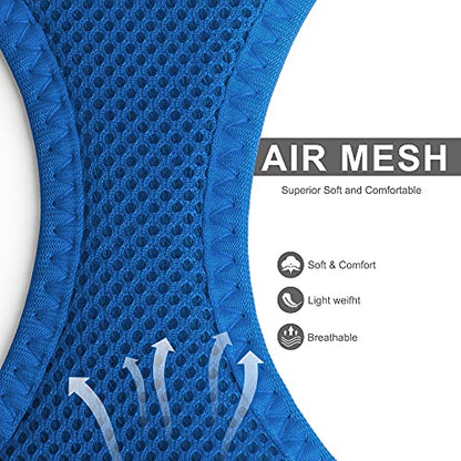 Fida Comfy Dog Harness with Leash, Soft Puppy Vest Escape Proof, Breathable Lightweight Soft Mesh, Adjustable Reflective Step-in Harness for Cat & Extra-Small Pet (XS, Blue) - color: Blue, size: XS (Neck:12.2"-13"; Girth:14.2"-16.1")