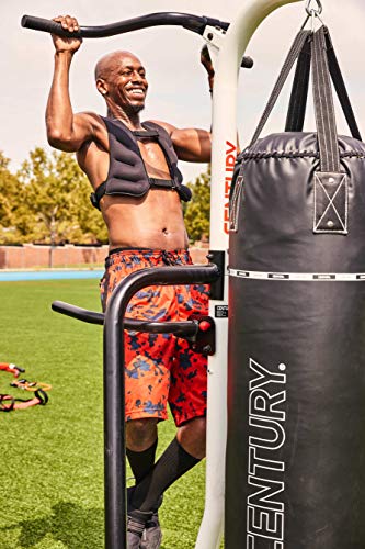 Century Fitness Training Station One Size Fits Most, Upper Body, Martial Arts, Bolt for Heavy Hanging Bag, Pull Up Bars, Dip Handles, Push Up Handles, Holds Up to a 100lb Bag