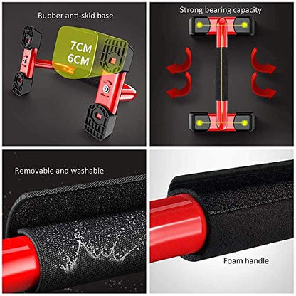 Fitness Push Up Bars Strength Training - Push-Up Stands with Jump Rope Home Floor Workout Equipment Pushup Handle with Cushioned Foam Grip & Non-Slip Sturdy Structure
