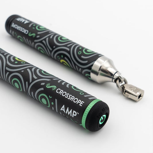 Crossrope AMP Smart Jump Rope Handles - Bluetooth- Connected Handle - Compatible with Crossrope Jump Ropes - Fitness Training for High Calorie Burn and Cardio - Membership Required