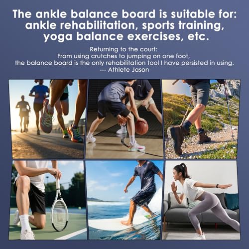 Ankle Balance Board - Non-Slip Balance Board for Physical Therapy, Fast Injury Recovery & Core Strength - 300lbs Capacity - Ideal for Athletes, Seniors & Home Use