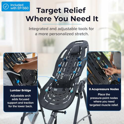 TEETER EP-560 Inversion Table w/Accessories for Back Pain Relief - FDA - Registered, UL Safety Certified, 300 lb Capacity, Designed & Patented in USA - style: EP-560 Classic
