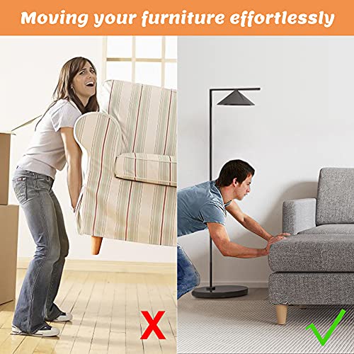 Stick Furniture Sliders, 40mm 16pcs Furniture Glides for Easy Moving on Carpet Hardwood (Beige) - color: Beige, size: Square