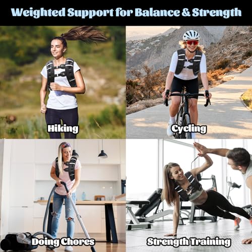 Weighted Vest Weight Vest for Men Women Kids Weights Included with Reflective Stripe, Body Weight Vests Adjustable for Running, Workout, Jogging, Walking