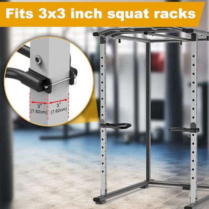 Kipika Power Rack Attachment for 5/8" & 1" Holes - Heavy Duty Home Gym Equipment for 2x2 or 3x3 Squat Rack, Adjustable and Easy to Install