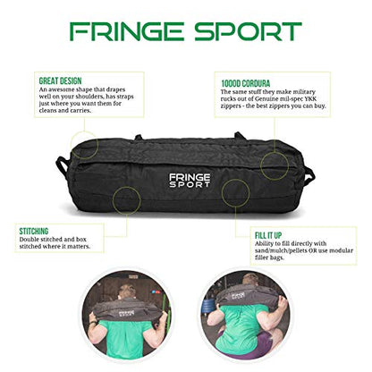 OneFitWonder Heavy Duty Sandbag Trainer Shell by FringeSport/Weight Bag for Training, Conditioning, Crossfit WODs, Military Training, & Strength Training - size: Trainer - Large Shell Only