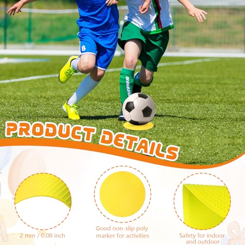 6 Pcs Poly Spots Markers Sports Training for Gym Floor Soccer Basketball Speed Agility Training Field Marking Equipment