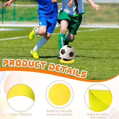 6 Pcs Poly Spots Markers Sports Training for Gym Floor Soccer Basketball Speed Agility Training Field Marking Equipment