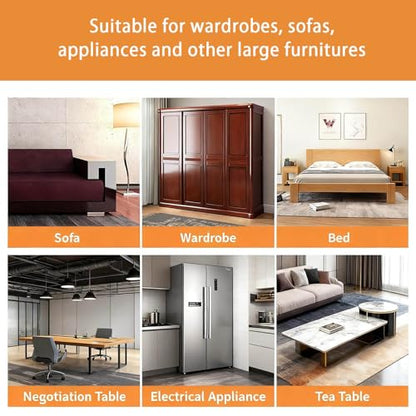 Extra Large Furniture Sliders for Carpet, 9.5 Inch Heavy Duty Reusable Moving Pads for Carpet and Hardwood Floors, Glides to Protect Surfaces and Easy Relocation