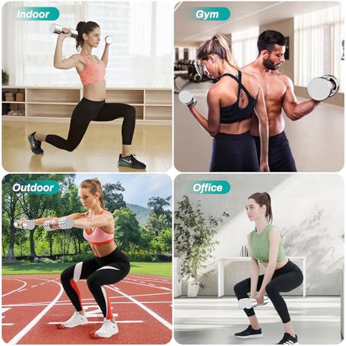 LIFERUN Steel Adjustable Dumbbell Set of 2, 5/10/15lb Free Weights Dumbbells Set, Non-Slip and Comfortable Foam Handle, Adjustable Dumbbells Weights Set for Home Gym Office Exercise - style: 5lbx2