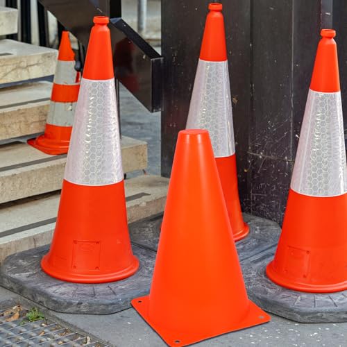 8pcs Orange Plastic Soccer Training Cones 23cm Field Markers for Agility Drills Coordination Outdoor Football Practice