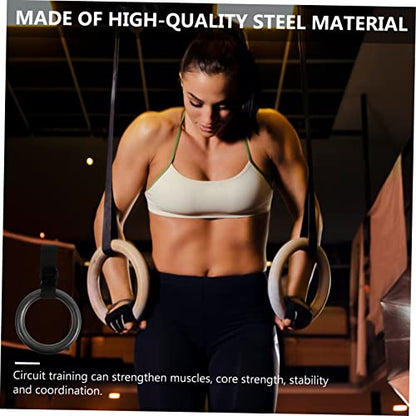 YARNOW 2pcs Sturdy Gymnastics Ring Workout Equipment for Women Portable Tension Ring Exercise Home Fitness Gear