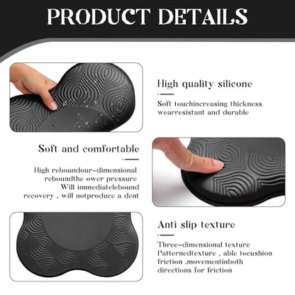 2 Packs Yoga Knee & Elbow Cushions - Extra Thick Foam for Knees, Elbows, Wrists, Hands & Head - Pilates & Kneeling Pads - Support Foam Pads for Women & Men