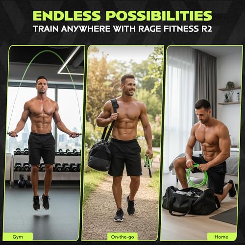 Rage Fitness R2 Speed Jump Rope – Adjustable PVC Speed Rope with Smooth Bearing Handles for Beginners to Advanced, Fast Cardio & Efficient Workouts