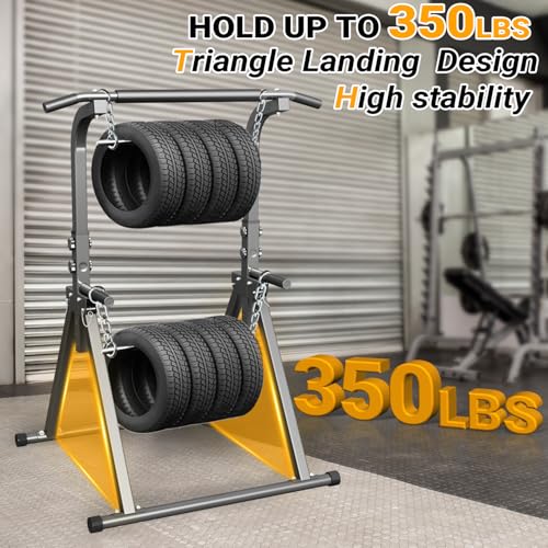 Foldable Pull Up Bar Free Standing Multi-function Power Tower Dip Bar with Assistance Bands Home Gym Strength Training Equipment