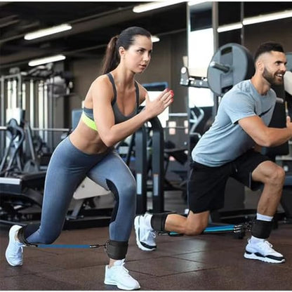 Ankle Resistance Bands with Cuffs Set, Ankle Bands for Working Out, Exercise Bands for Legs and Butt, Workout Equipment for Fitness Training, Ankle Straps for Women