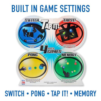 Fotorama Tap It Wireless Reaction Light Game, 4 Games in One Touch Play Set, Builds Hand-Eye Coordination Agility & Memory, Gifts for Kids Ages 6 & Up