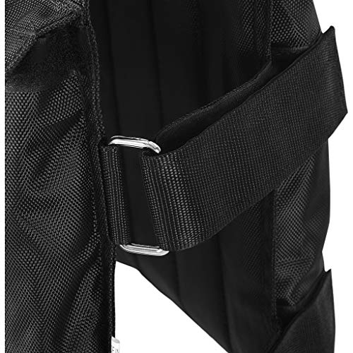 Weighted Vest Men Workout - Adjustable Weight Vests with Shoulder Pad, Weighted Vest Woman for Running Walking Strength Jogging Cardio (Black Vest Without Weight)