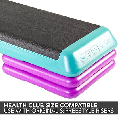 The Step Original Health Club Aerobic Step Riser, Violet, Pair (91123)