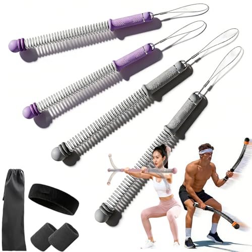 2026 Upgraded Adjustable Ropeless Battle Ropes, Portable Cordless Battle Ropes for Home Gym, Workout Rope for HIIT, Cardio, Strength Conditioning & Core Workouts, Full-Body Burn in 60 Second - color: 2PC-B